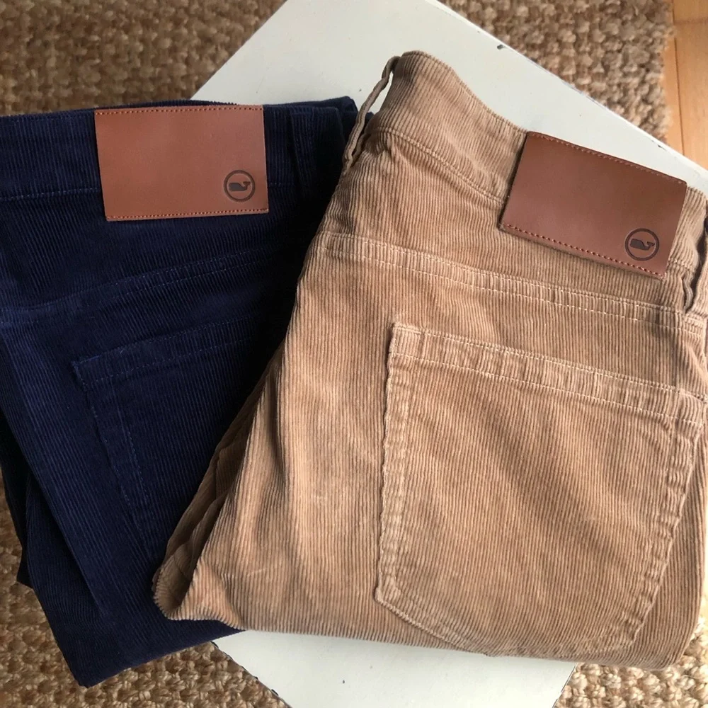 New: Set of Two Vineyard Vines 5 Pocket Corduroy Pants. Size 28